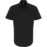 Premier Workwear Pánská bavlněná košile s krátkým rukávem PR246 Black XS