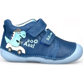 Capáčky Dětská celoroční obuv DDstep - Modrý dinosaurus v autě - 20