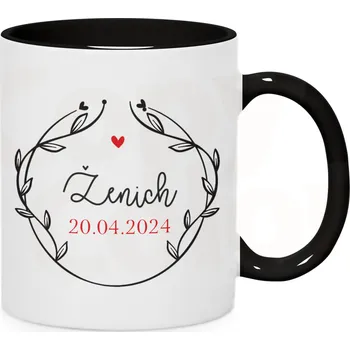 Svatební dekorace Svatební hrnek - ŽENICH - různé typy hrnků