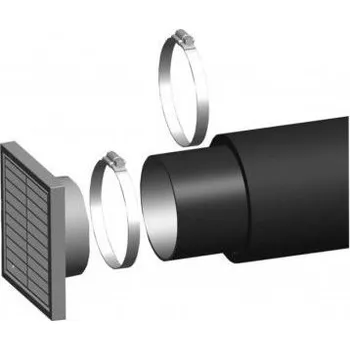 Krbová kamna Sada pro externí přívod vzduchu, průměr 80 mm, délka 1 m