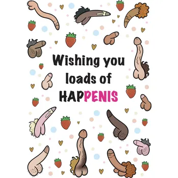 Narozeninové přání 'Loads of HapPENIS'