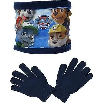 NÁKRČNÍK A RUKAVICE TLAPKOVÁ PATROLA (tmavě modrá) Velikost: uni
