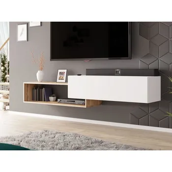 Televizní stolek Univerzální TV stolek Karisom, Barva: dub wotan / bílá MIRJAN 5903211177187