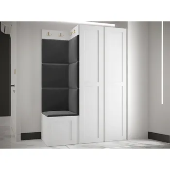 Předsíňová stěna Předsíňová sestava Terospito XXIII, Barva: bílá, Barva látek:: Manila 18 MIRJAN 5903211220081