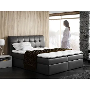 Postel Kontinentální postel Limbo, Rozměr postele: 180 x 200 cm, Barva:: ekokůže Soft 011 (černá) MIRJAN 5902928401028