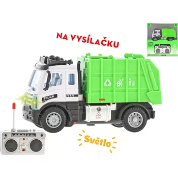 RC model auta R/C auto popelářské 13cm 1:64 plná funkce na baterie se světlem 27MHz v krabičce