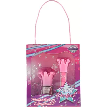 Přípravek na nehty Mikro Trading Pretty Perfect lak na nehty a lesk na rty v kabelce