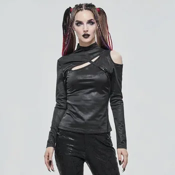 Dámské tričko tričko dámské s dlouhým rukávem DEVIL FASHION - TT18701 - L