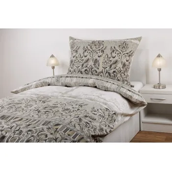 Povlečení JAN peří Luxusní bavlněné povlečení - renforce - khaki ornamenty - poslední kus!! - Luxusní bavlněné povlečení - renforce - khaki ornamenty - souprava povlečení 70x90 + 140x200