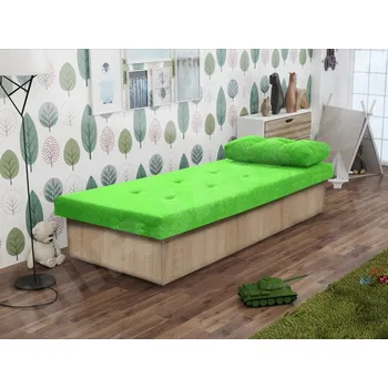 Jednolůžková postel Nikroguta, Úložný prostor: bez úložného prostoru, Barva: dub sonoma, Potah: Suedine 81 MIRJAN 5903211097867