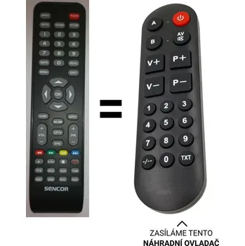 Dálkový ovladač Sencor SLE3207T, SLE3208M4 náhradní dálkový ovladač pro seniory