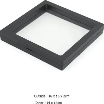 Fotorámeček Rámeček 3D univerzální plastový s fólií, černý 16 x 16 cm