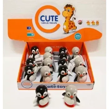 Hračka pro nejmenší Tučňák pískací plast 9 cm asst 2 barvy