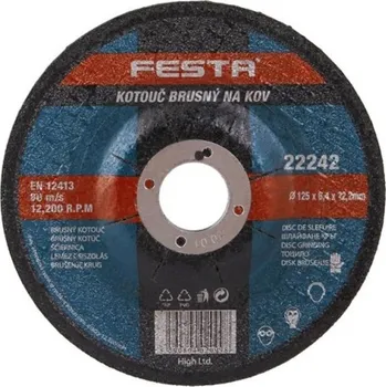 Brusný kotouč Kotouč brusný na kov 125x6,4/22,2