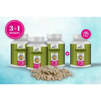 Přírodní produkt Herbavis SET 3+1 Maka kapsle