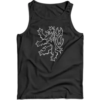 Pánské tílko DRAGOWA pánské tílko český lev, černá 160g/m2