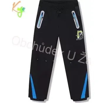 Chlapecké kalhoty Chlapecké softshellové kalhoty (bez fleesu) černé Kugo HK5653 (-rubová strana síťovina)
