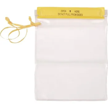 Obal na doklad Fox Outdoor Vodotěsné pouzdro na dokumenty se stahovací šňůrkou, střední, průhledné