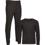 Mil-Tec ČERNÁ FLEECOVÁ SOUPRAVA SPODNÍHO PRÁDLA S KULATÝM VÝSTŘIHEM