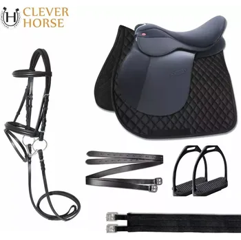 Jezdecké sedlo KOMPLETNÍ SEDLO PRO KONĚ S UZDEČKOU (sedlo + dečka + řemeny + třmeny + podbřišník + uzdečka + otěže + udidlo)
