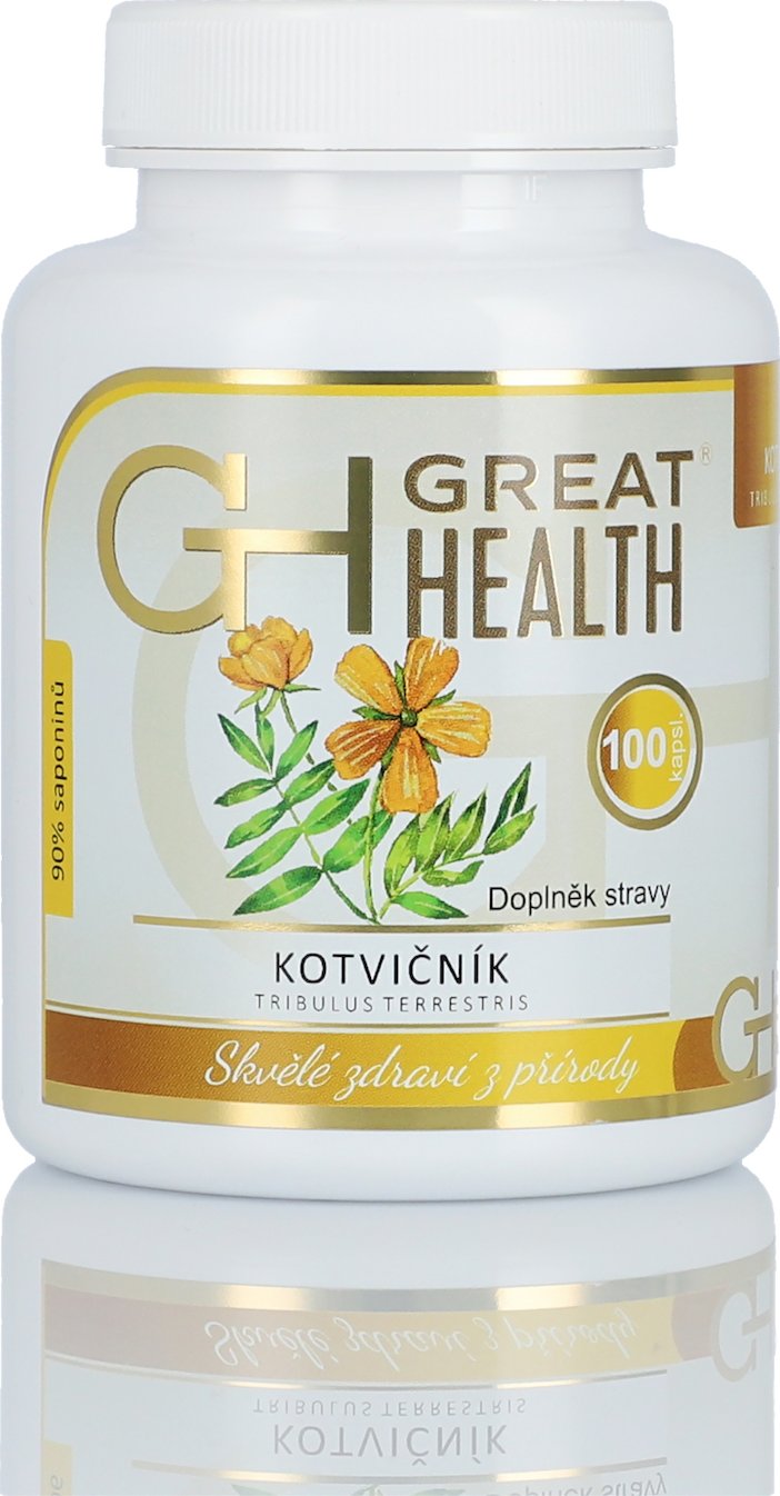 Great Health Kotvičník zemní 90% saponinů 500 mg 100 tobolek