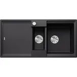 Blanco Adira 6 S, silgranitový dřez 1000x500x200 mm, 1,5-komorový, černá, BLA-527601