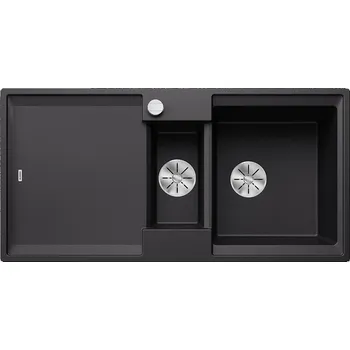 Granitový dřez Blanco Adira 6 S, silgranitový dřez 1000x500x200 mm, 1,5-komorový, černá, BLA-527601