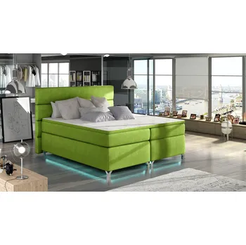 Postel ImportWorld Postel Amaud Boxspring 180x200 cm s barevným LED podsvícením - Lana 35 (barva potahu)