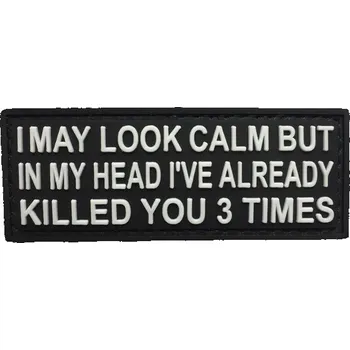 Nášivka WARAGOD I may look Calm PVC nášivka