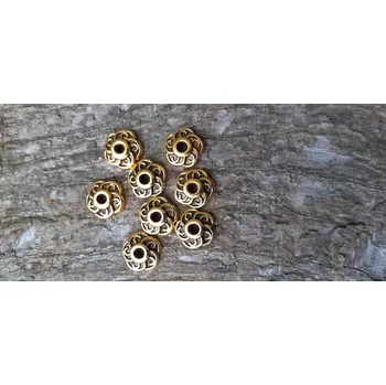 Materiál na výrobu šperku kovový kaplík 10 x 1,5 mm, zlatý