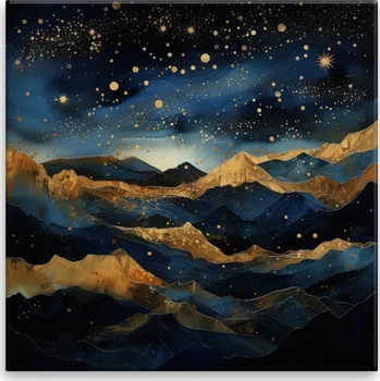 Obraz Obraz na plátně - Perseidy mezi horami - 40x40 cm - CZ výroba