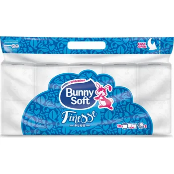 Toaletní papír Bunny Soft Toaletní papír, třívrstvý, 200 listů, 10 ks, soft finesse plus