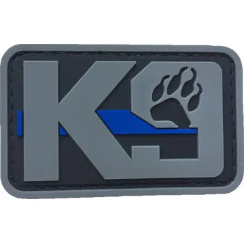 Nášivka WARAGOD K9 Paw PVC nášivka, černo šedá