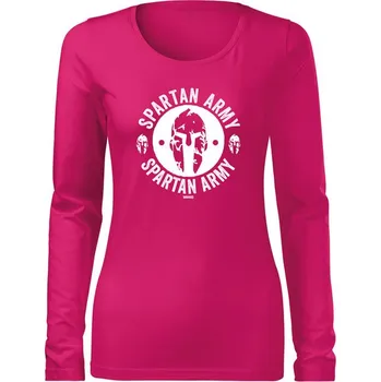 Dámské tričko DRAGOWA Slim dámské tričko s dlouhým rukávem Archelaos, růžová 160g / m2