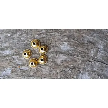 Materiál na výrobu šperku kovový kaplík pr. 7 x 2 mm, zlatý