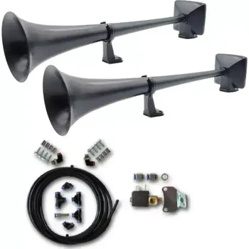 Houkačka Sestava vzduchových houkaček- Fanfáry Hadley černé 2x 56 cm