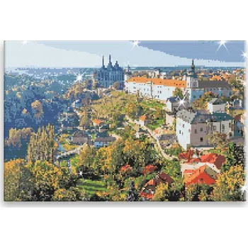 Diamantové malování Diamantové malování - Kutná Hora - 60x40 cm, bez dřevěného rámu - CZ výroba