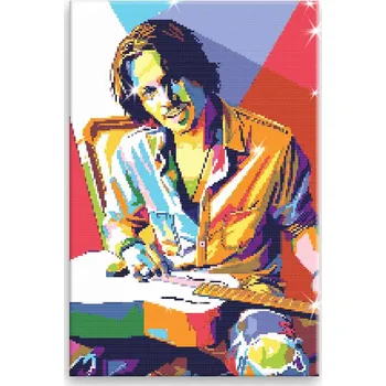 Diamantové malování Diamantové malování - Johnny Depp - 40x60 cm, bez dřevěného rámu - CZ výroba