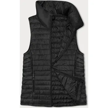 Dámská vesta Černá elegantní dámská vesta s vypasovaným stojáčkem od J.STYLE, odstíny černé XL (42) i392_22387-53