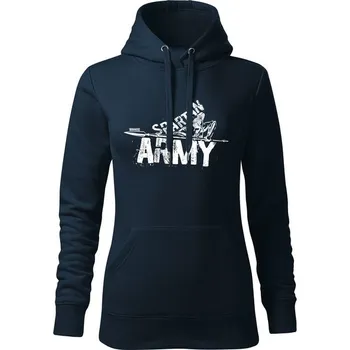 Dámská mikina DRAGOWA dámská mikina s kapucí Nabis, tmavě modrá 320g/m2