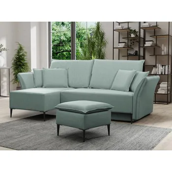 Nábytek Rohová rozkládací pohovka Bob, Barva: Terra 5, Barva: černá MIRJAN 5903211071652