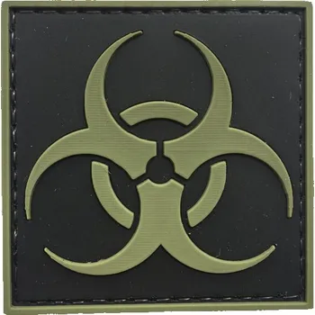 Nášivka WARAGOD Nášivka 3D Biohazard Square černá 5x5cm