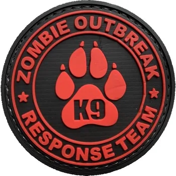 Nášivka WARAGOD Zombie Outbreak PVC nášivka, červená