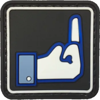 Nášivka WARAGOD Nášivka 3D Square Dislike černá 4x4cm