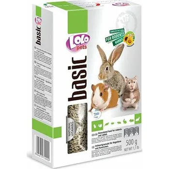 Krmivo pro hlodavce LOLO BASIC granulované krmivo pro hlodavce 500 g krabička