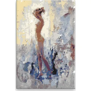 Diamantové malování Diamantové malování - Nahá - 40x60 cm, bez dřevěného rámu - CZ výroba