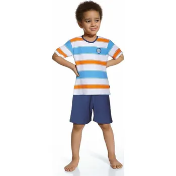 Chlapecké pyžamo Modré pruhy - Cornette, Bílá 122/128 i41_9999931364_2:bílá_3:122/128_