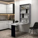 Moderní nástěnný stůl Eden, Barva: beton/černý MIRJAN 5903211112355