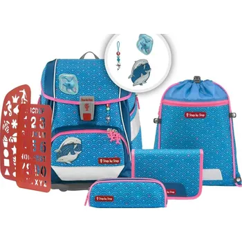 Školní batoh Step By Step Školní set pro prvňáčka 2IN1 PLUS – 6dílný Dolphin Pippa