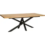 ST377-120 jídelní kovový stůl z dubu a kovu Drewmax (Kvalitní nábytek z dubového masivu)